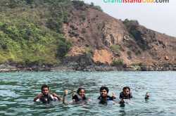 visit to bat island for snorkeling - march 2018 | grand island goa | island tours | dolphin trip | monkey beach goa