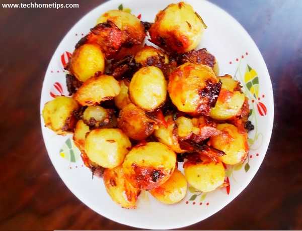 Vrat Special Tangy Baby Potato Dry | Techhometips.com