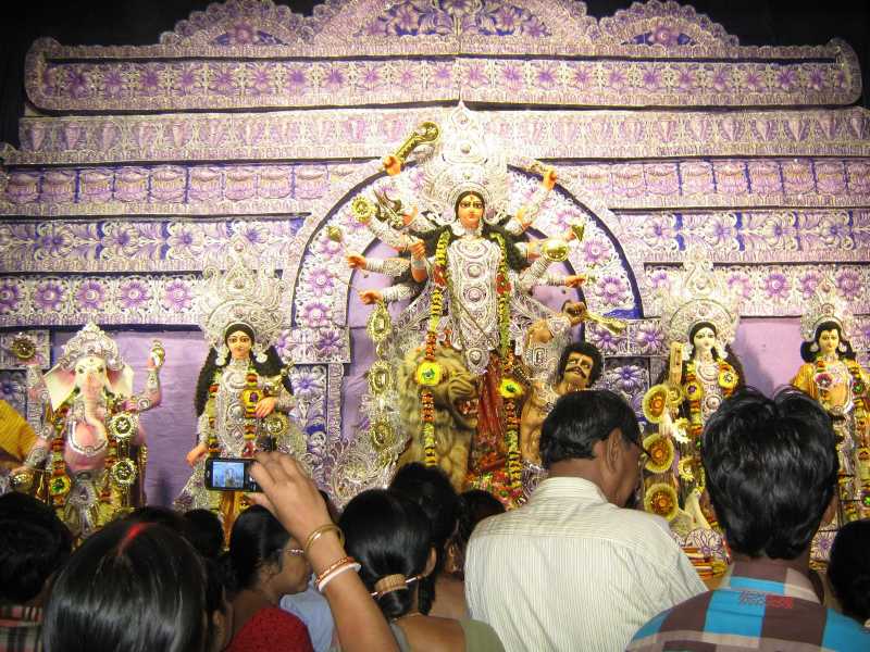 WALLPAPER OF GODDESS DURGA MAA CELEBRATION - 2010 IN KOLKATA, BENGAL, INDIA.