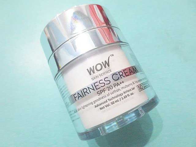 WOW Skin Science Fairness Cream For Skin Lightening Review