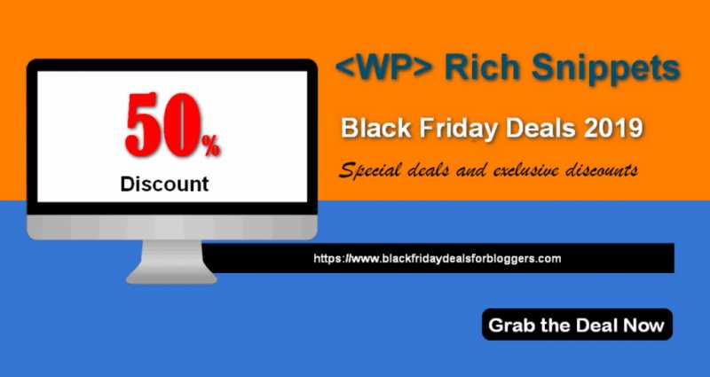 WPRichSnippets Black Friday Deal And Cyber Monday Sale 2019