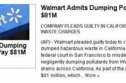 Walmart Dumped Hazardous Pollutants in California