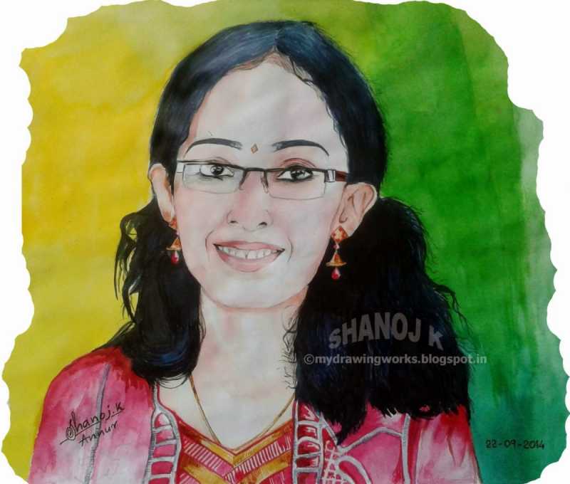 Water Colour Portrait Of My Sister