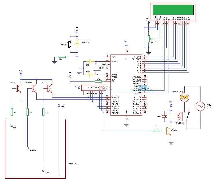 Water Level Controller By Using 8051 Microcontroller