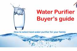 Water purifier buyer\
