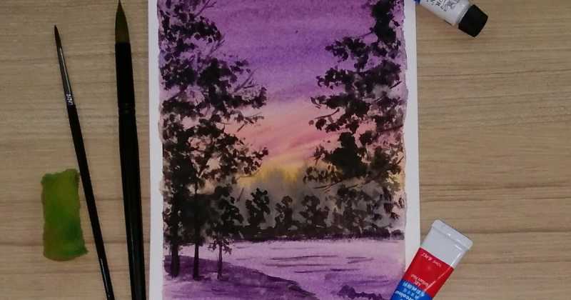 Watercolor Paintings: Different Landscapes 