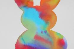 Watercolor painting ideas : positive and negative bunny - sparklingbuds