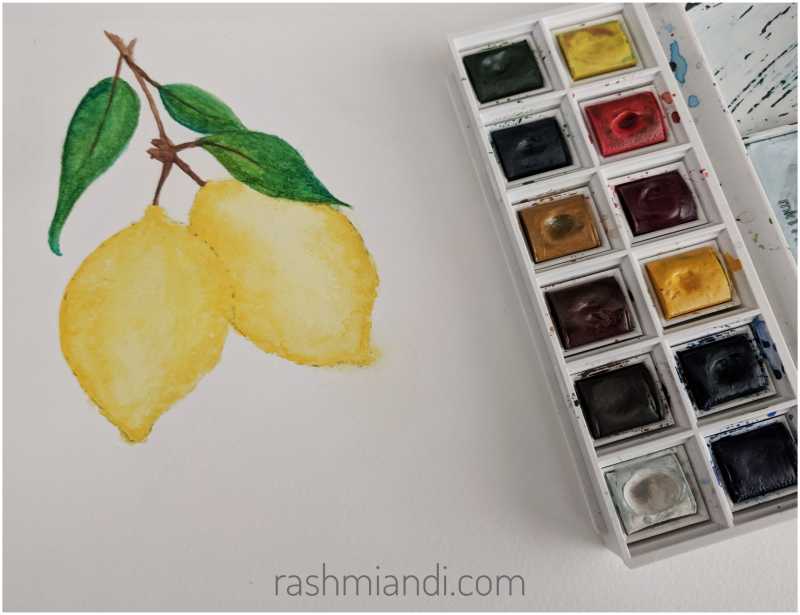 Watercolour- Lemons | Rashmi & I