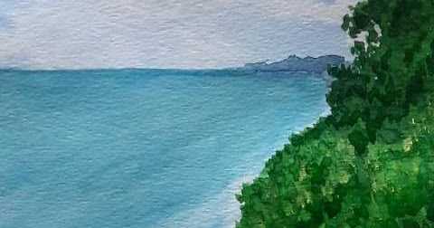 Watercolour Painting: Landscapes {Beach & Hills}
