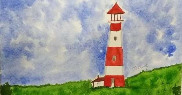 Watercolour Painting --- Lighthouse & Landscapes