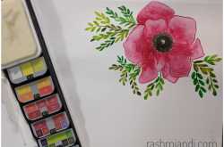 Watercolour- Pink Anemone | Rashmi & I