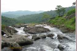 Waterfalls at the hilly nook