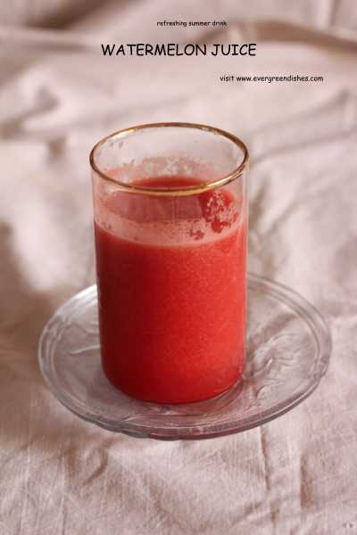 Watermelon Juice Recipe - Ever Green Dishes