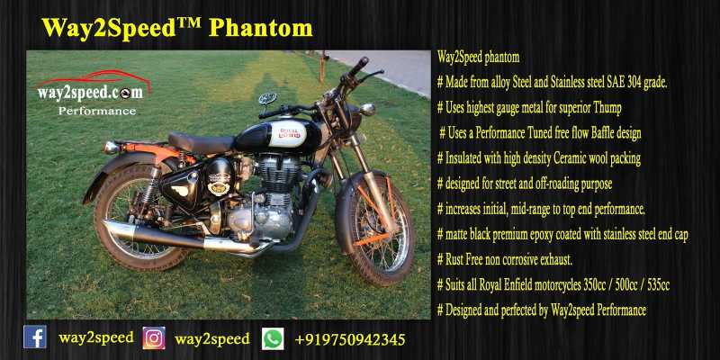 Way2speed Phantom Exhaust For Royal Enfield