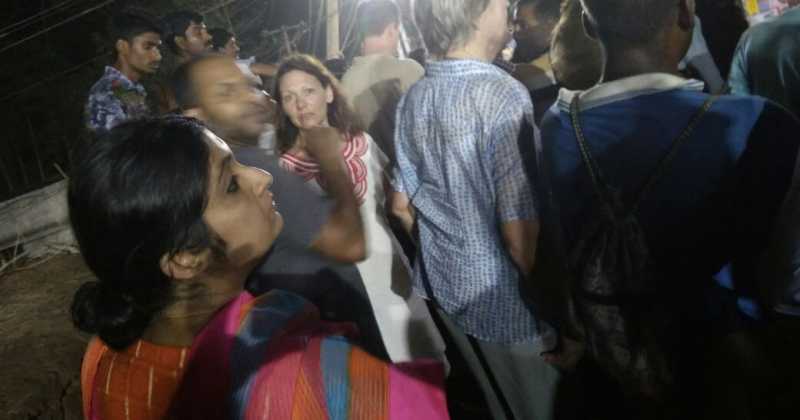 Western Brothers Enjoying Peruvanam Pooram