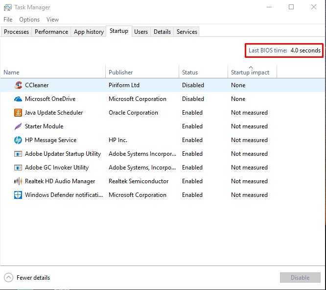 What Is Last BIOS Time In Task Manager And How To Improve It On Windows 10
