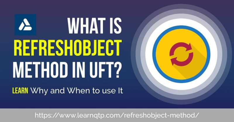 What Is RefreshObject Method In UFT? | Learn QTP (UFT)