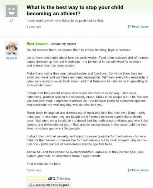 What Is The Best Way To Stop Your Child From Becoming An Atheist?