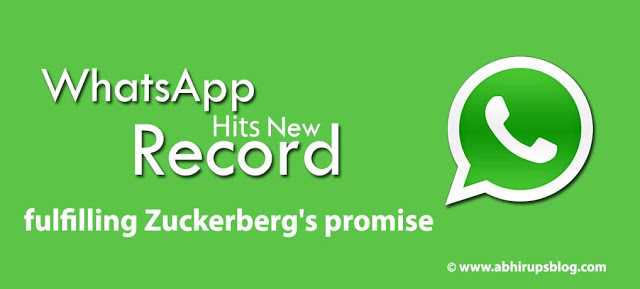 WhatsApp Hits New Record, Fulfilling Zuckerberg