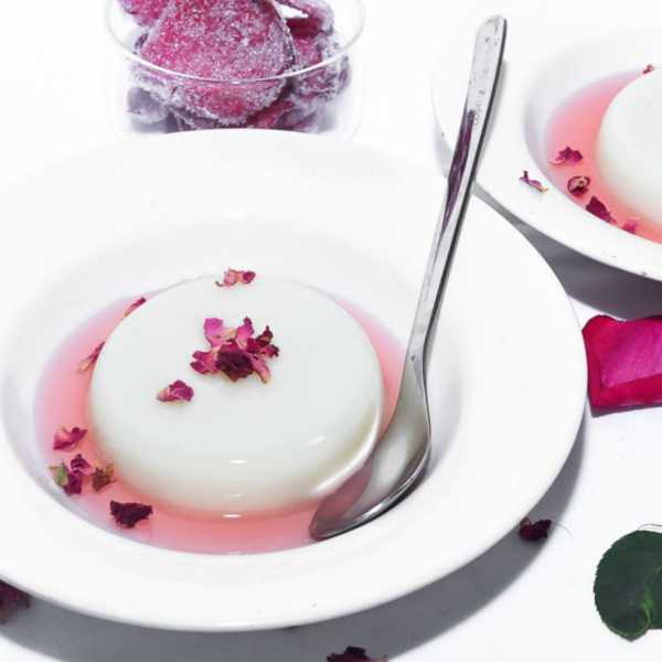 White Chocolate Rose Pannacotta