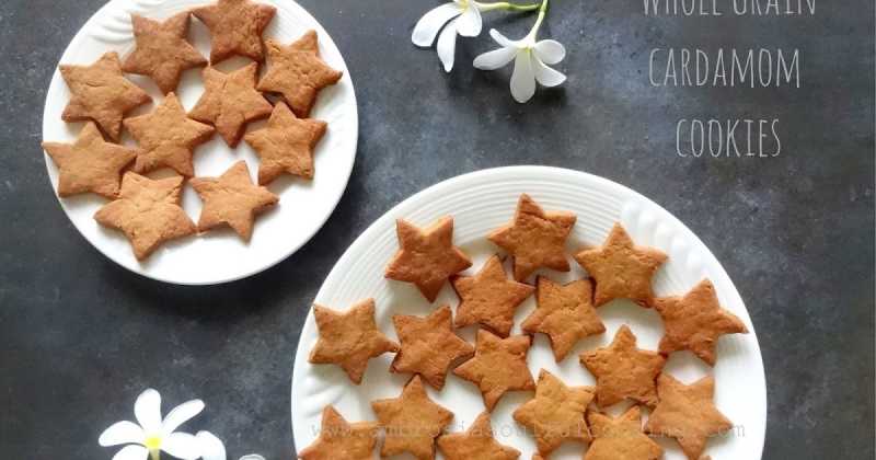 Whole Wheat Cardamom Cookies | Atta Elaichi Cookies