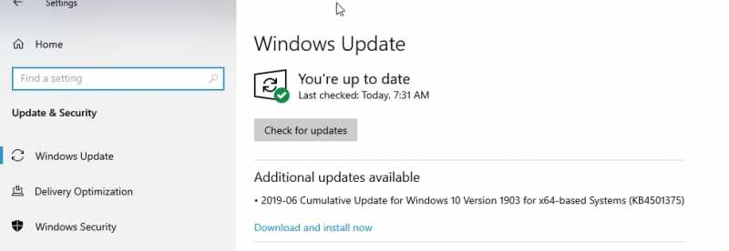 Windows 10 1903 Cumulative Update KB4501375 Fixes F.lux, Night Light And Event Viewer Issues