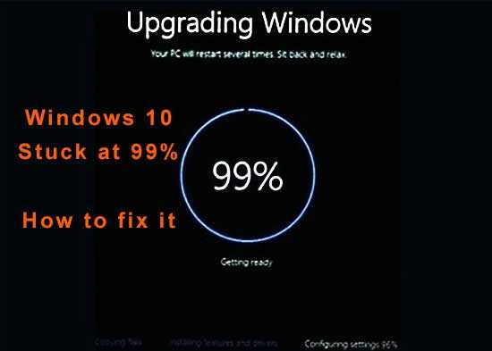Windows 10 Stuck 99 Percentage - How To Fix - TechiePortal