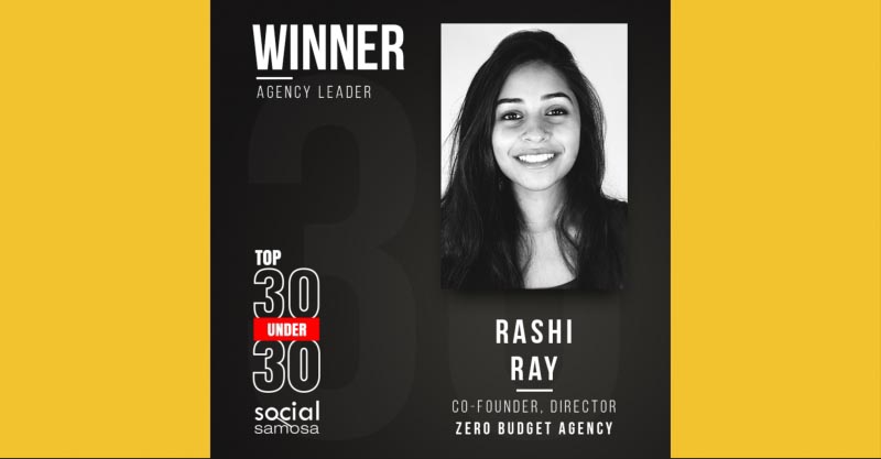 Winner Top 3, 30 Under 30, Social Samosa - Zero Budget Agency