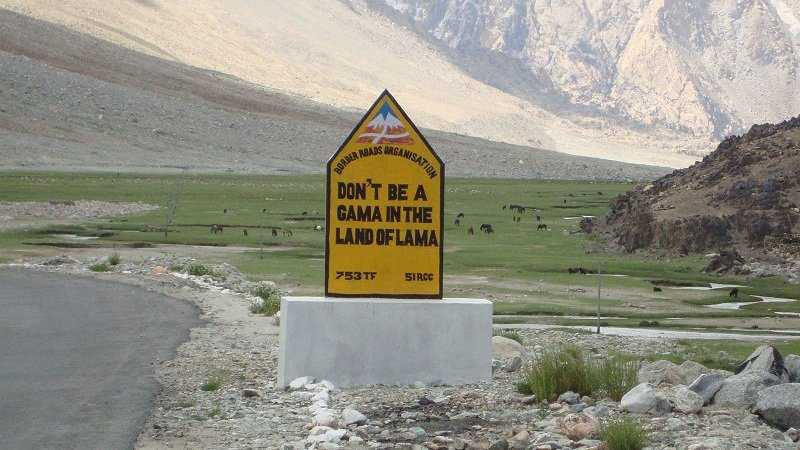 Witty Road Signs You Will See In Laddakh