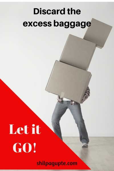 X - Let Go Of EXcess Baggage.  #AtoZChallenge