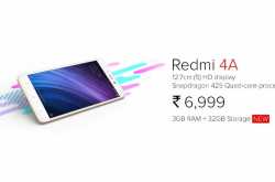 Xiaomi Redmi 4A 3GB RAM variant launched for Rs 6,999