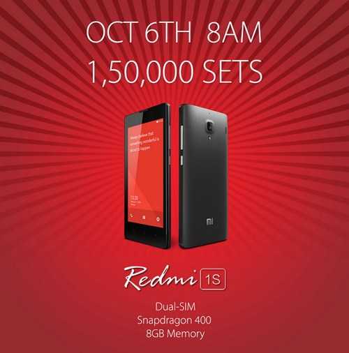 Xiaomi Sells 150,000 Units Redmi 1s And Mi3 On Oct 6 