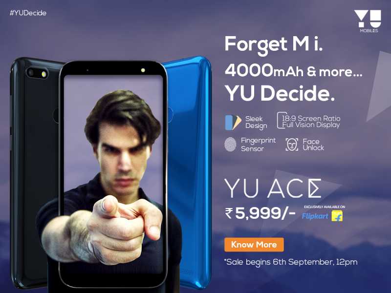 YU Ace With 2GB RAM, 5.45" Display Launched - The | TechVerts