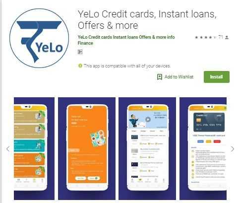 YeLo App Review-Credit Cards, Instant Loans, Offers & More - Instapkd