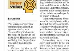You As Your Guru - Barkha Dhar - Hindustan Times