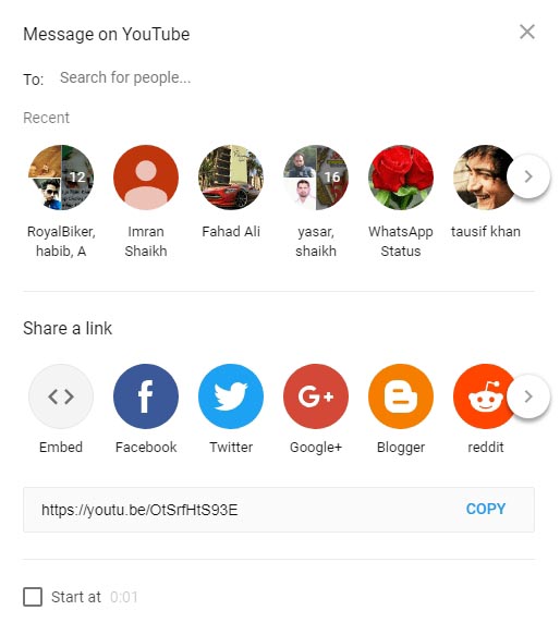 YouTube Messages And Sharing Feature (May 2018)