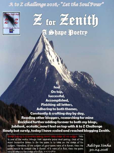 Z For Zenith - A Shape Poetry