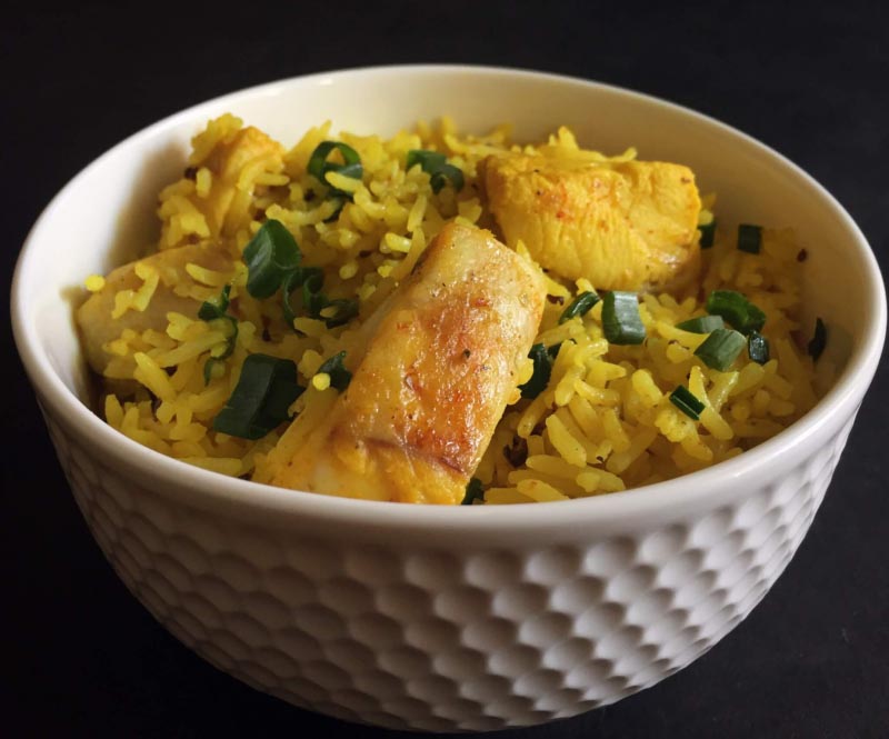 Zesty Fish Pulao Recipe - Quick One Pot Meal Of Indian Fish Pilaf