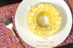 Zesty Peaches & Cream Mini Bundt Cake