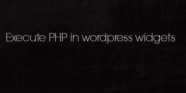 Anil2u.info : Image Gallery - Execute PHP Code In WordPress Widget