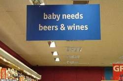 baby needs beers and knives