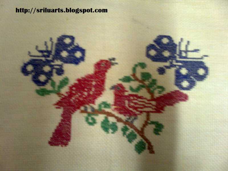 Cross Stitch Parrots,butterflies