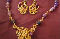 exotic gold and purple set 