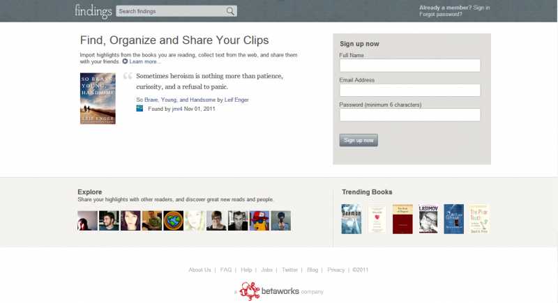 Findings: Find, Organize, And Share Your Clips