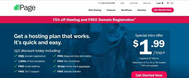 IPage Black Friday Deals 2018 : Save 75% Money On IPage Hosting