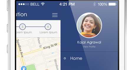 Ios7 Location Based App Design Concept (Free Psd)