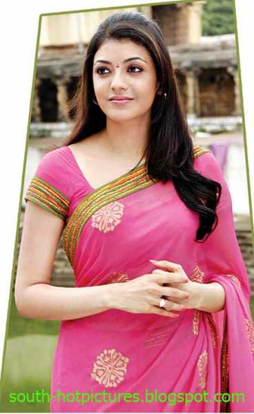 Kajal Hot Red Saree Stills