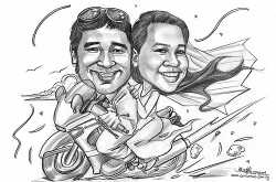 the pillion rider...